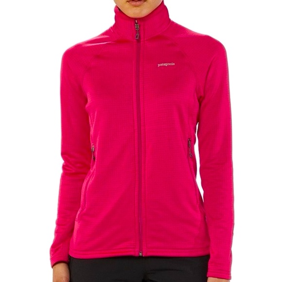 Patagonia R1 Pink Quilted Full Zip Active Running Sweatshirt Fleece Jacket S - Picture 1 of 4